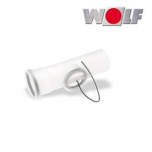 Wolf Revisionsrohr DN80, Länge 250mm, aus Polypropylen bis 120°C, Schachteinbau